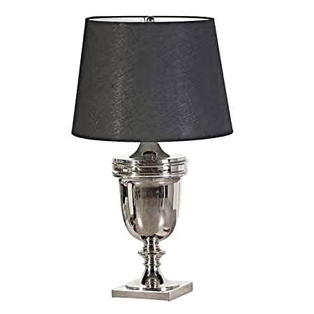 Large Nickel Finish Urn Table Lamp