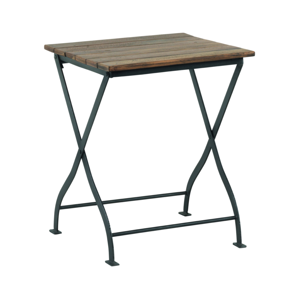 Blue City Folding Wood Top Side Table