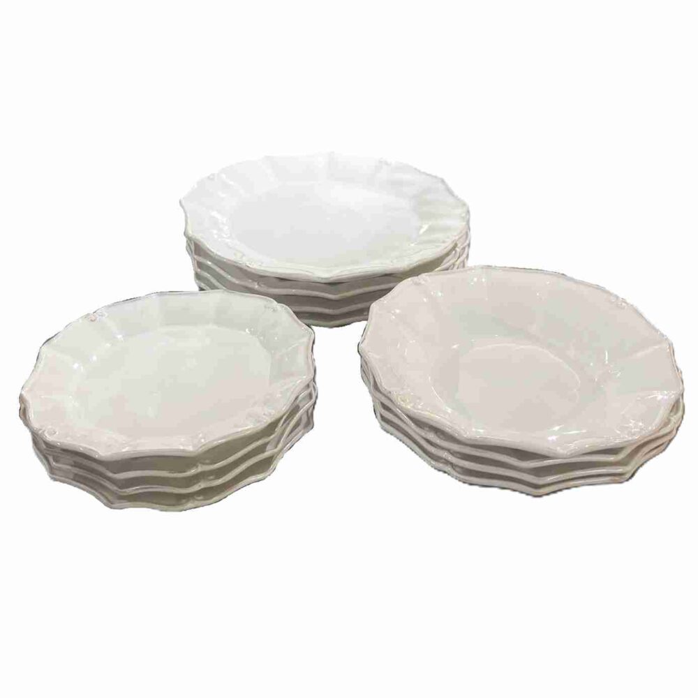 12 Piece Scallop Dinner Set