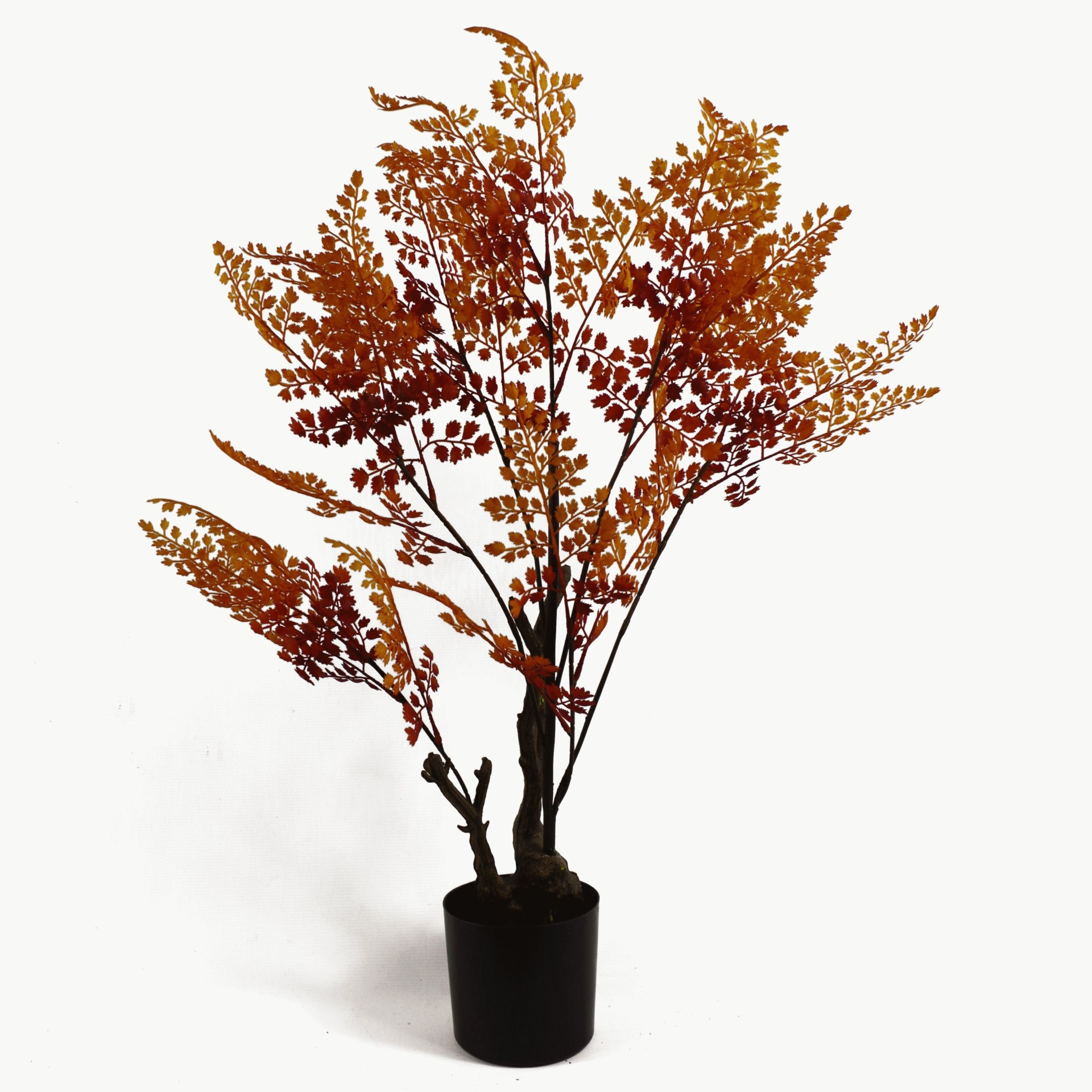 70Cm Artificial Autumn Orange Fern Tree Plant 70cm artificial autumn orange fern tree plant