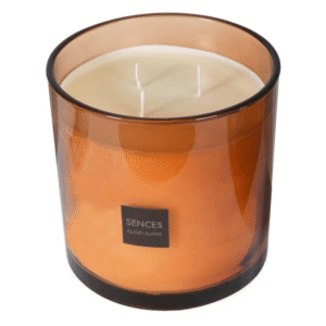 Autumn decor ideas 4- large amber 3 wick candle