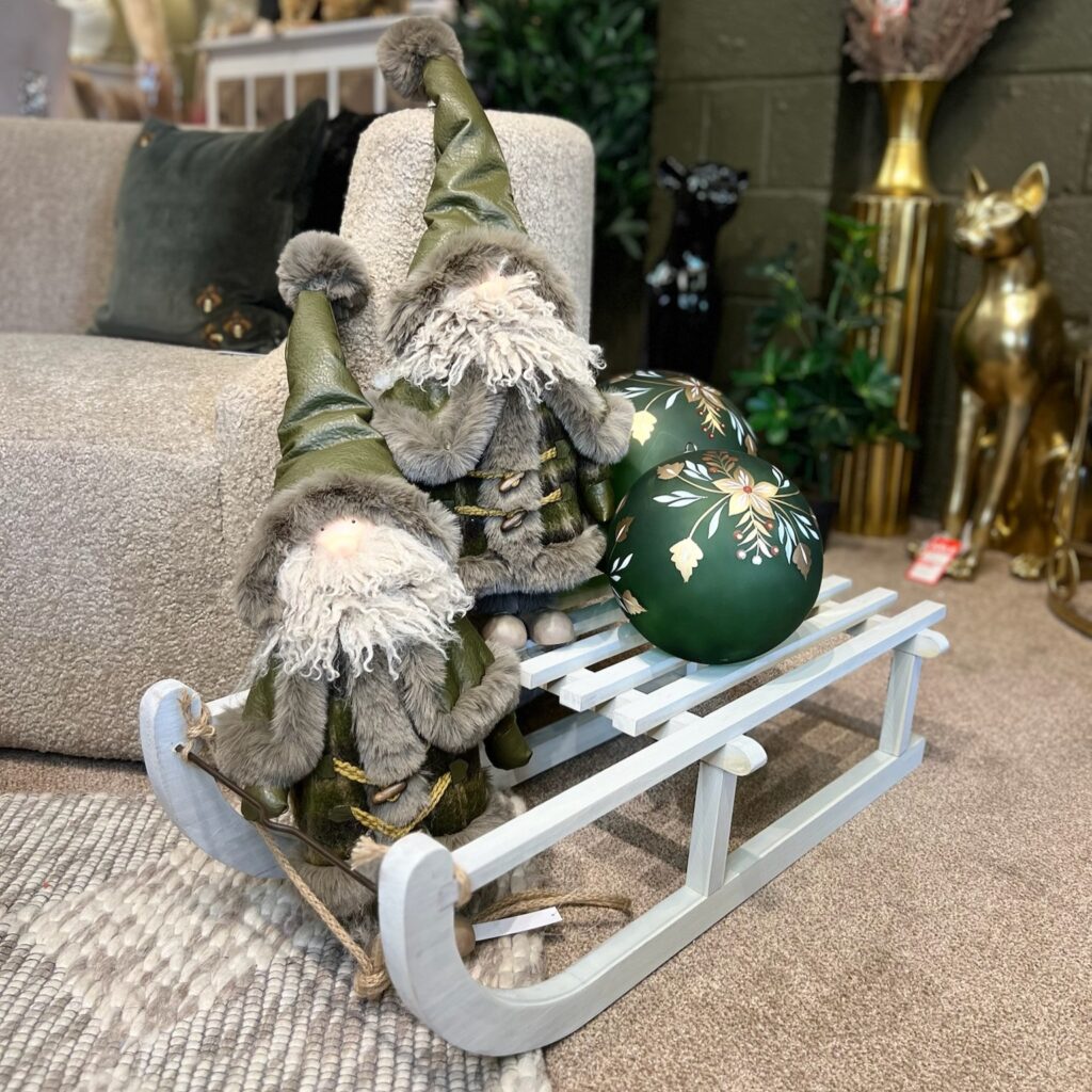 Faux fur coat david- christmas decoration