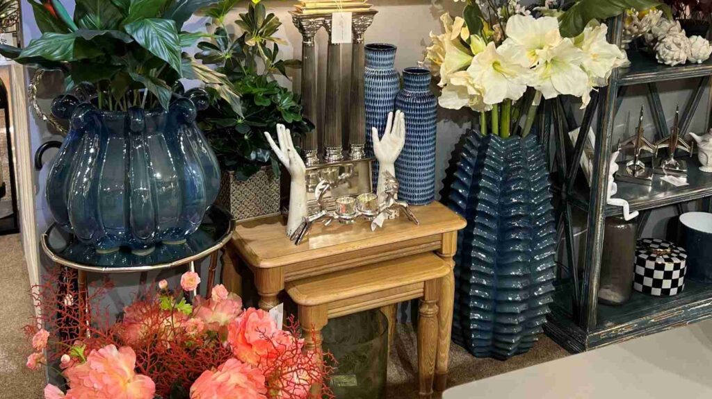 Silver double reindeer candle holder being a centre piece of luxury christmas decorations